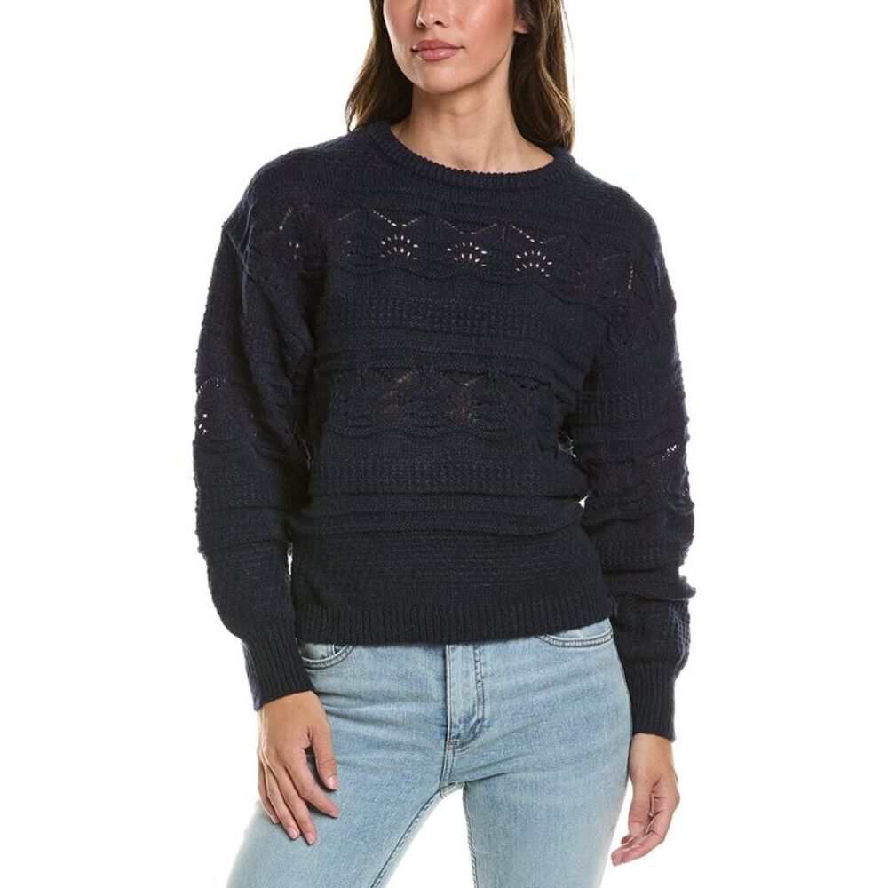 Ichi Womens  Astra Sweater, Blue